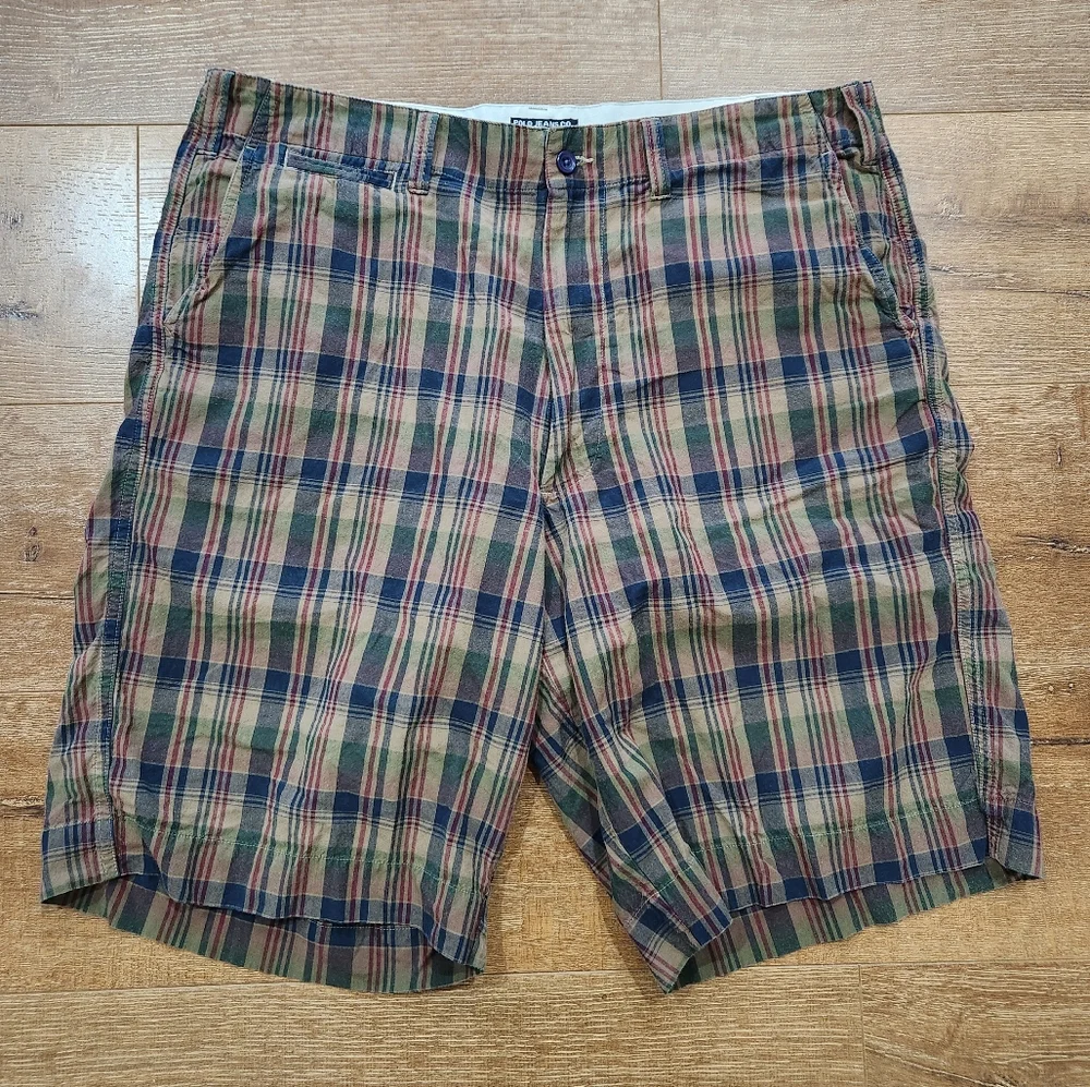 Vtg Polo Jeans Ralph Lauren men's plaid shorts sz 36 retrocore preppy normcore